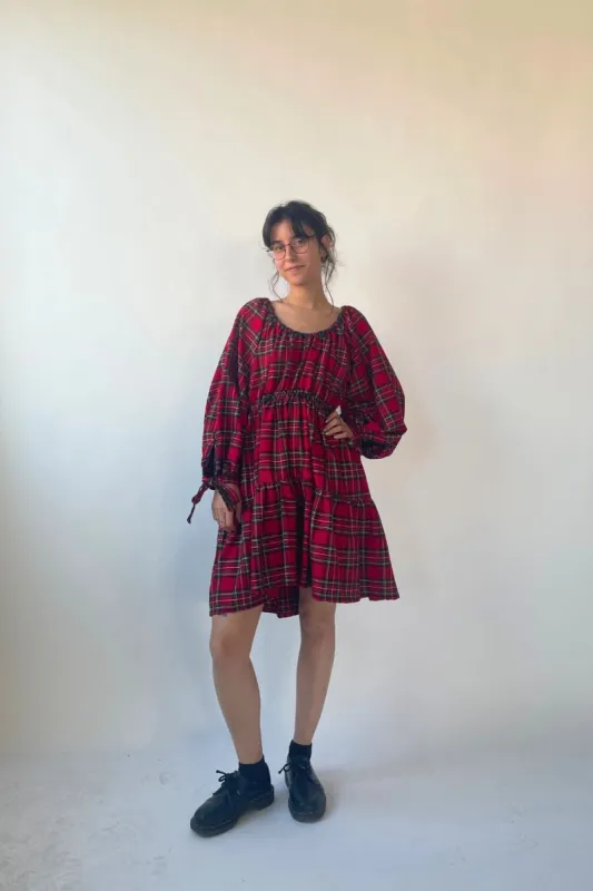 Josie Mini Dress Red Plaid sold by Eliza Faulkner