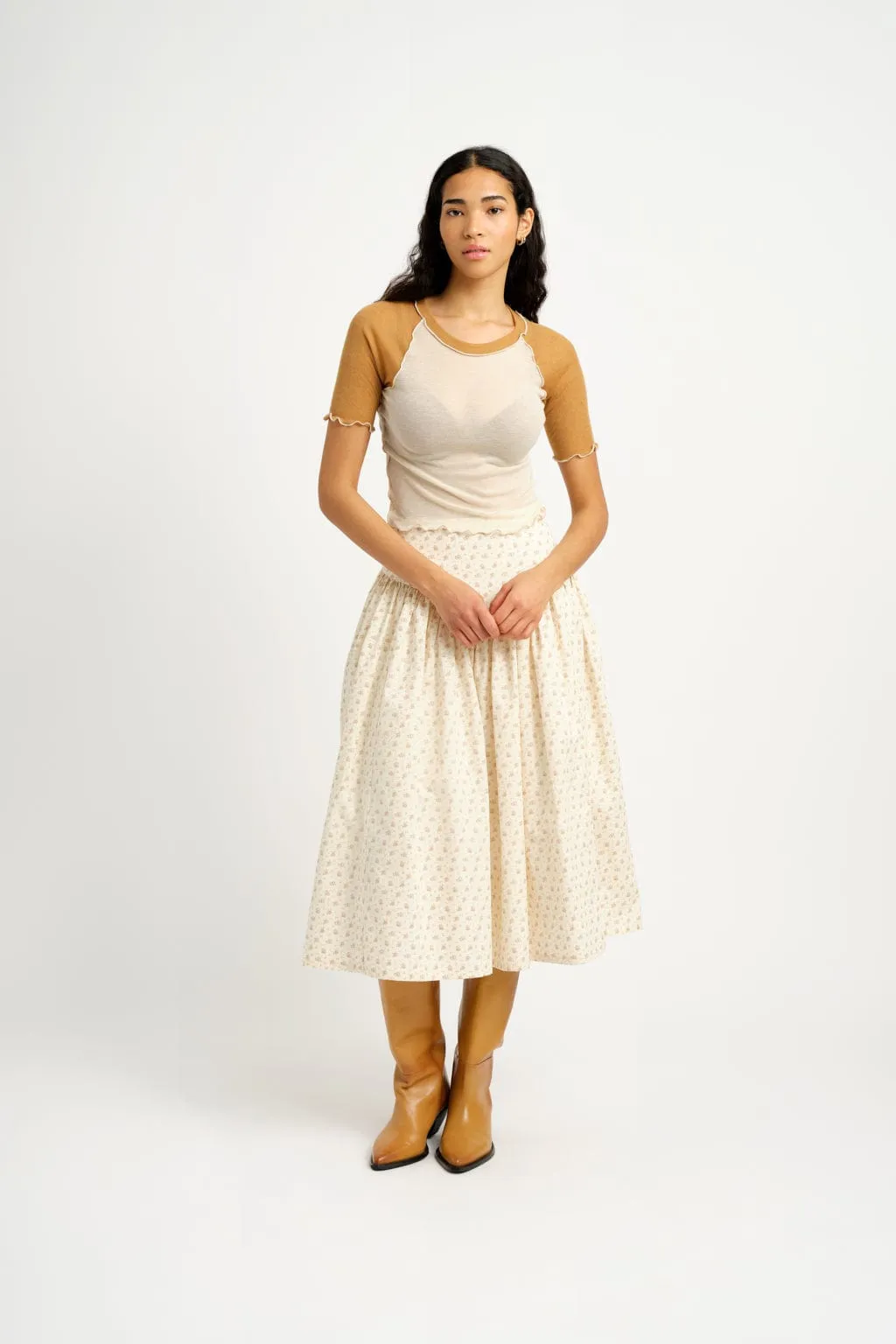 Ruth Tee Off White Camel sold by Eliza Faulkner product image thumbnail 2