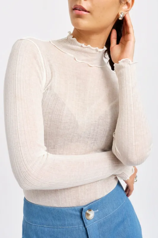 Jane Turtleneck White sold by Eliza Faulkner