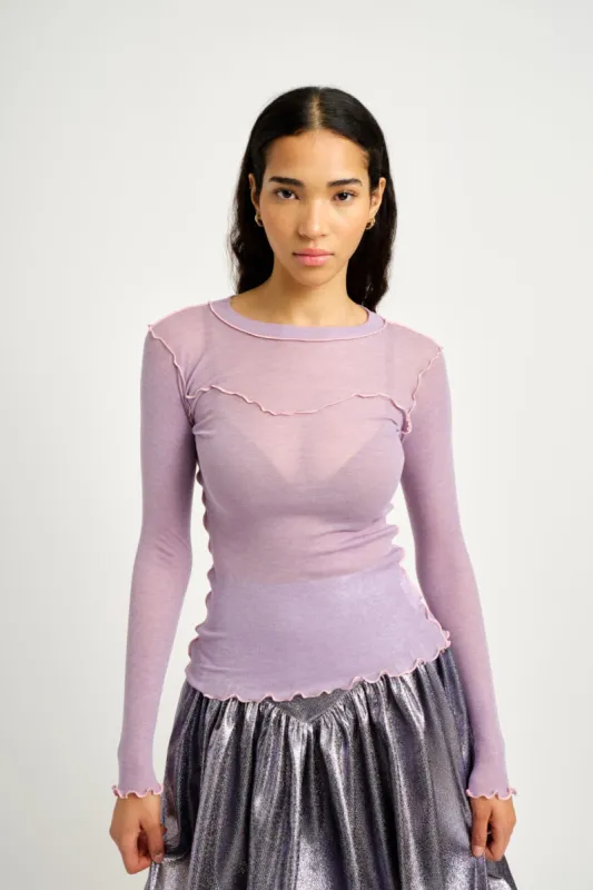 Delia Top Lilac sold by Eliza Faulkner