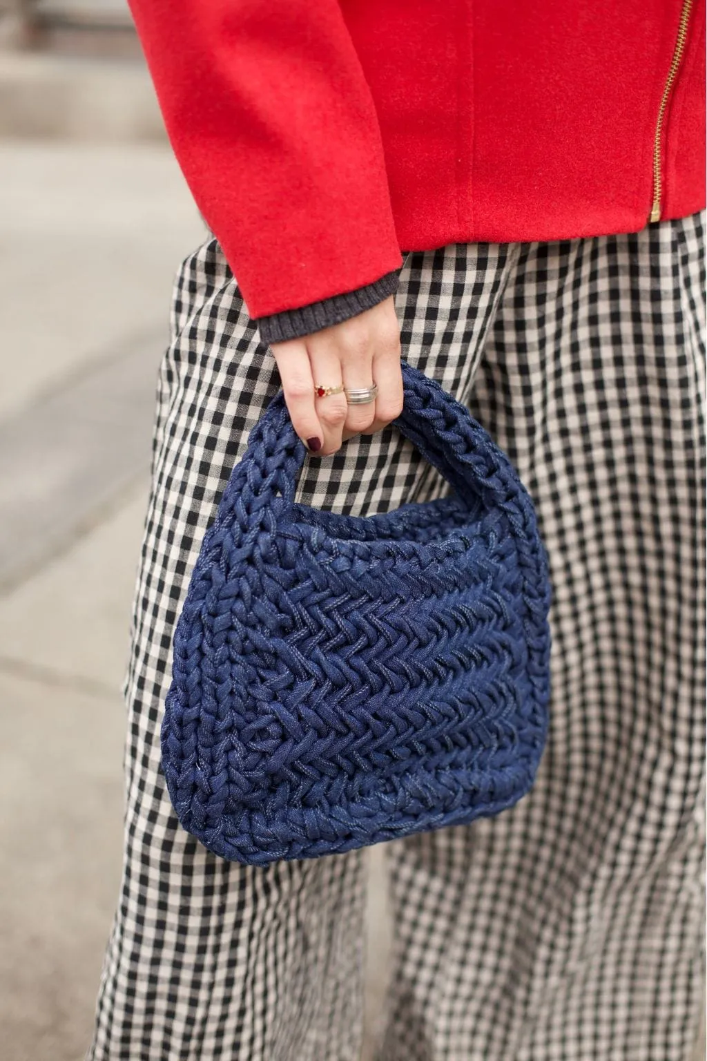 Knitted Bag Denim sold by Eliza Faulkner