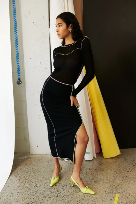 Renata Skirt Black made by Eliza Faulkner