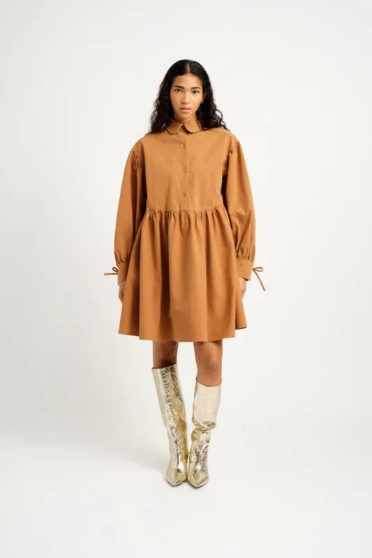 Loretta Dress Camel sold by Eliza Faulkner