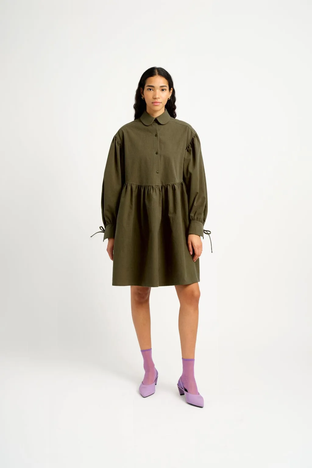 Loretta Dress Khaki sold by Eliza Faulkner product image thumbnail 2