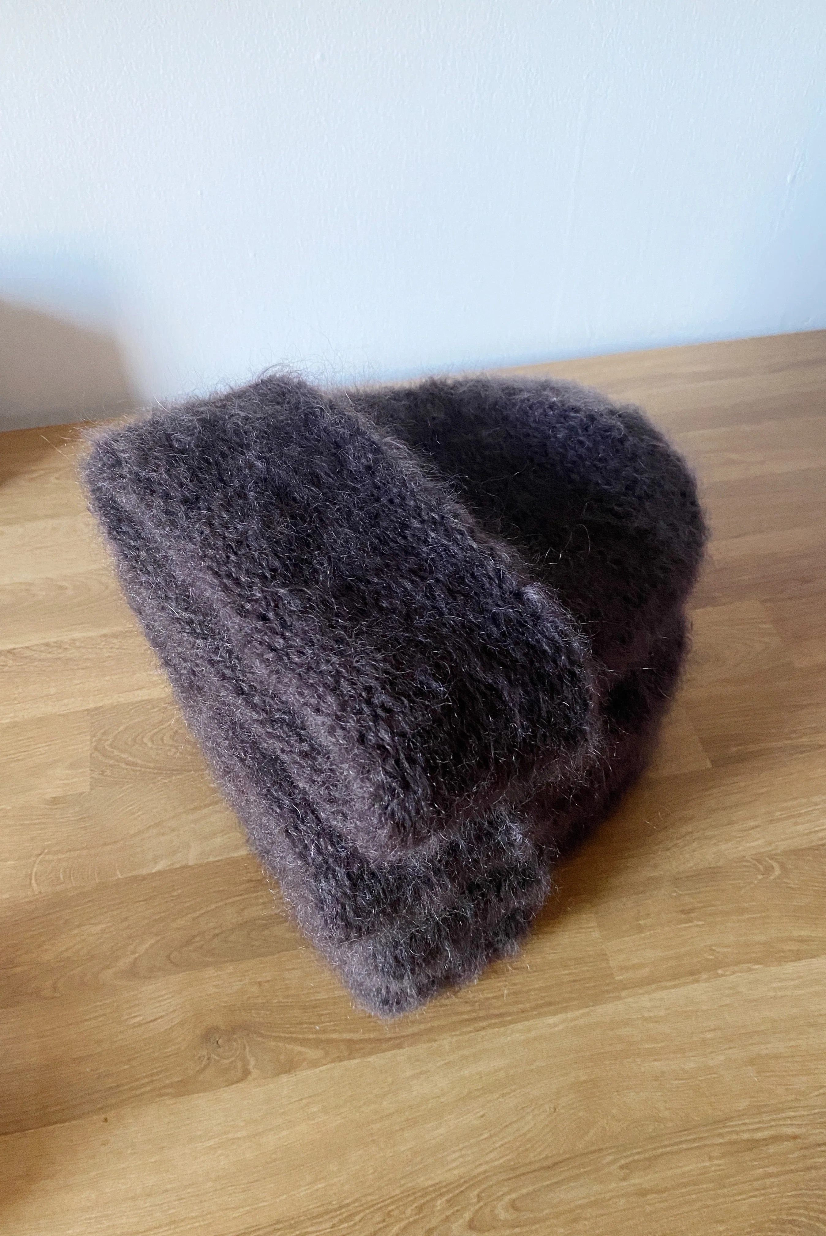 Heirloom Hat Cloud Mohair Beanie Chocolate sold by Eliza Faulkner