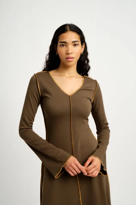 Clara Dress Green made by Eliza Faulkner