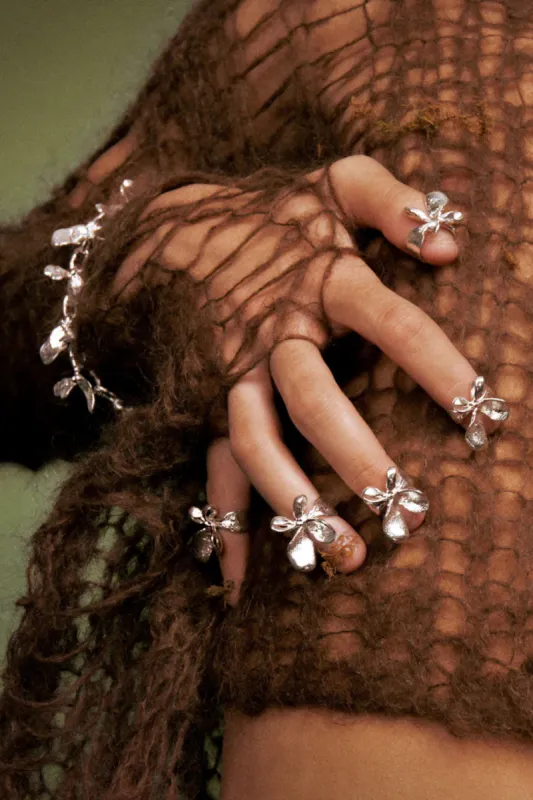 ORAC Finger Bow Silver Ring sold by Eliza Faulkner