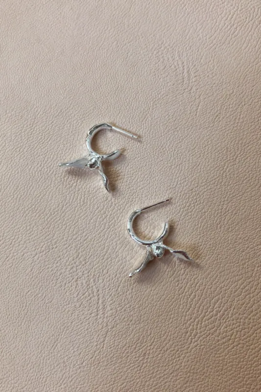 ORAC Bloom Hoops Silver made by Eliza Faulkner
