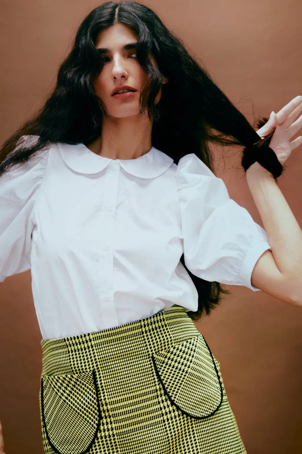 Sample Tate Mini Skirt Yellow Plaid sold by Eliza Faulkner product image thumbnail 2