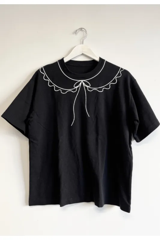 Sample Trompe l'oeil Tee Black sold by Eliza Faulkner