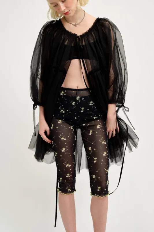 Sample Marcie Floral Mesh Capri Legging made by Eliza Faulkner