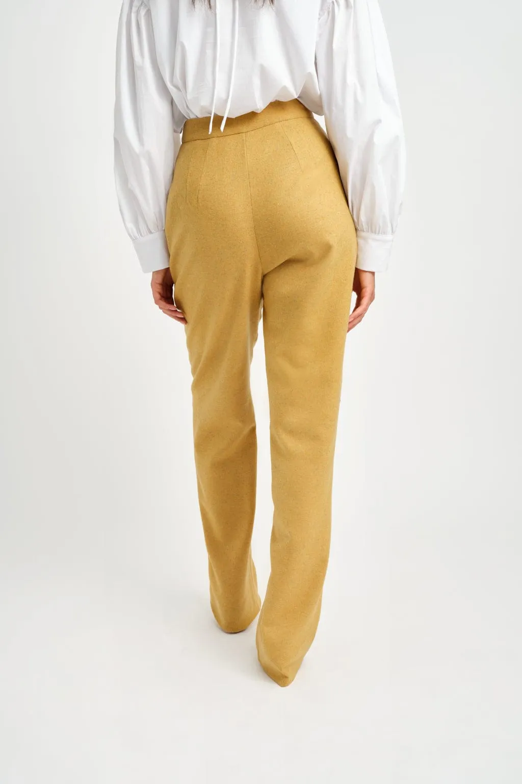 Sample Sabine Pant Yellow Wool sold by Eliza Faulkner product image thumbnail 2