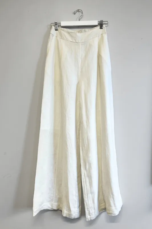 Sample Romy Pant White Linen made by Eliza Faulkner