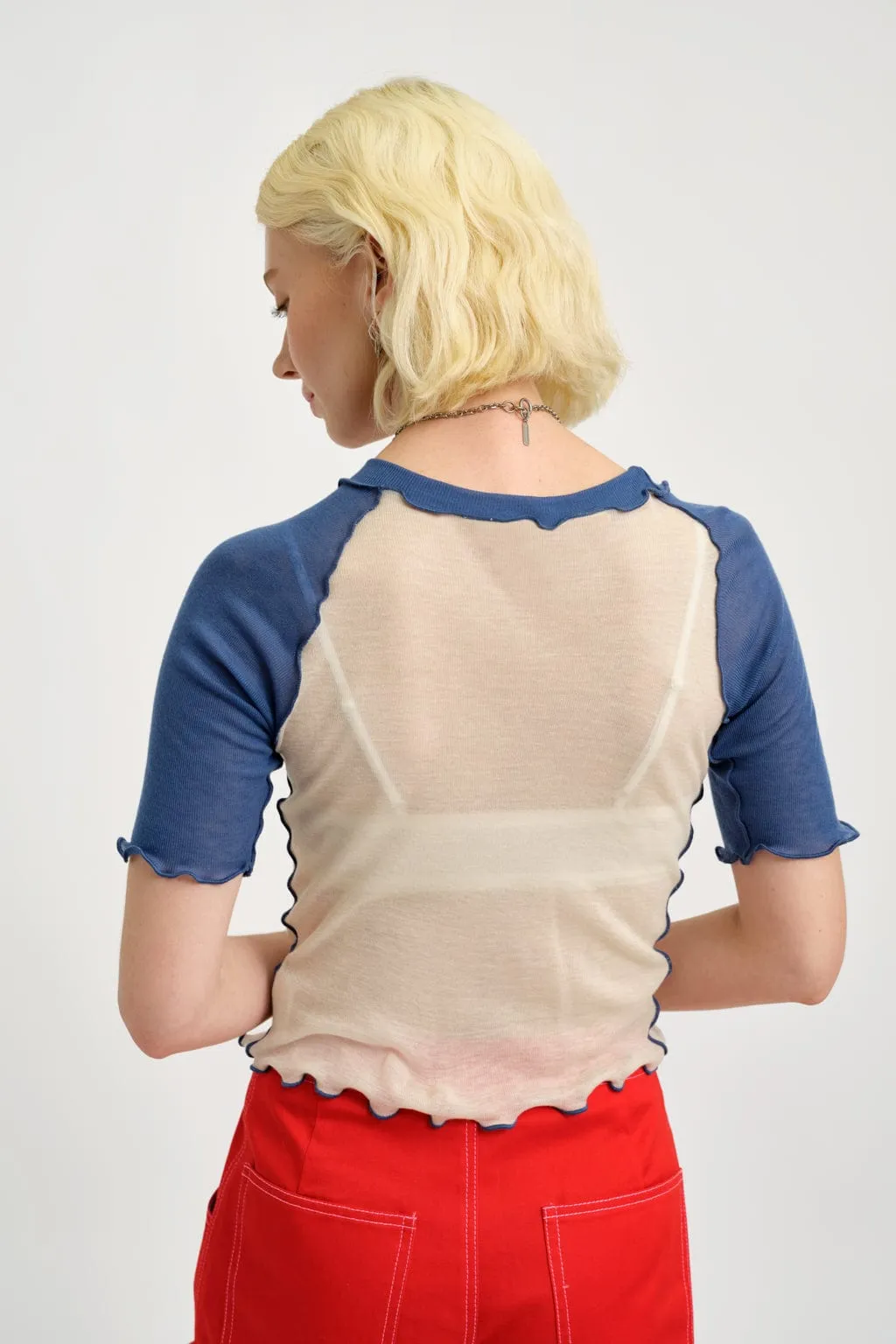 Sample Ruth Tee Blue & White sold by Eliza Faulkner product image thumbnail 2