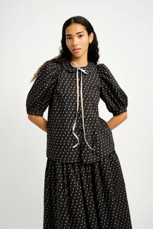 Sample Evie Blouse Black Flower Print sold by Eliza Faulkner