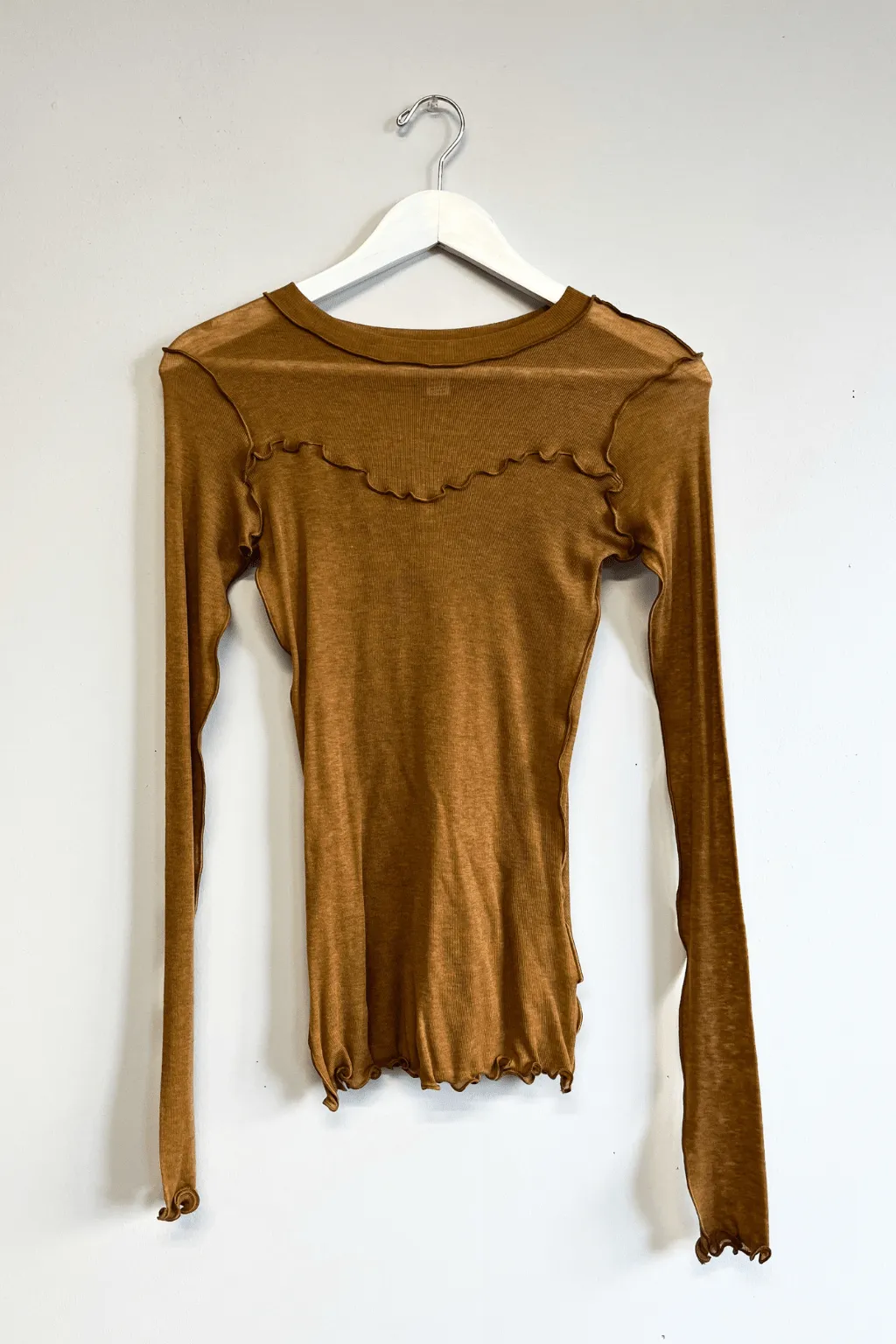 Sample Delia Shirt Camel sold by Eliza Faulkner