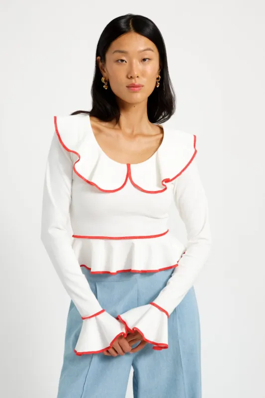 Sample Daisy Top White made by Eliza Faulkner