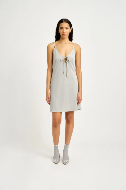 Sample Andy Slip Dress Silver Shimmer made by Eliza Faulkner