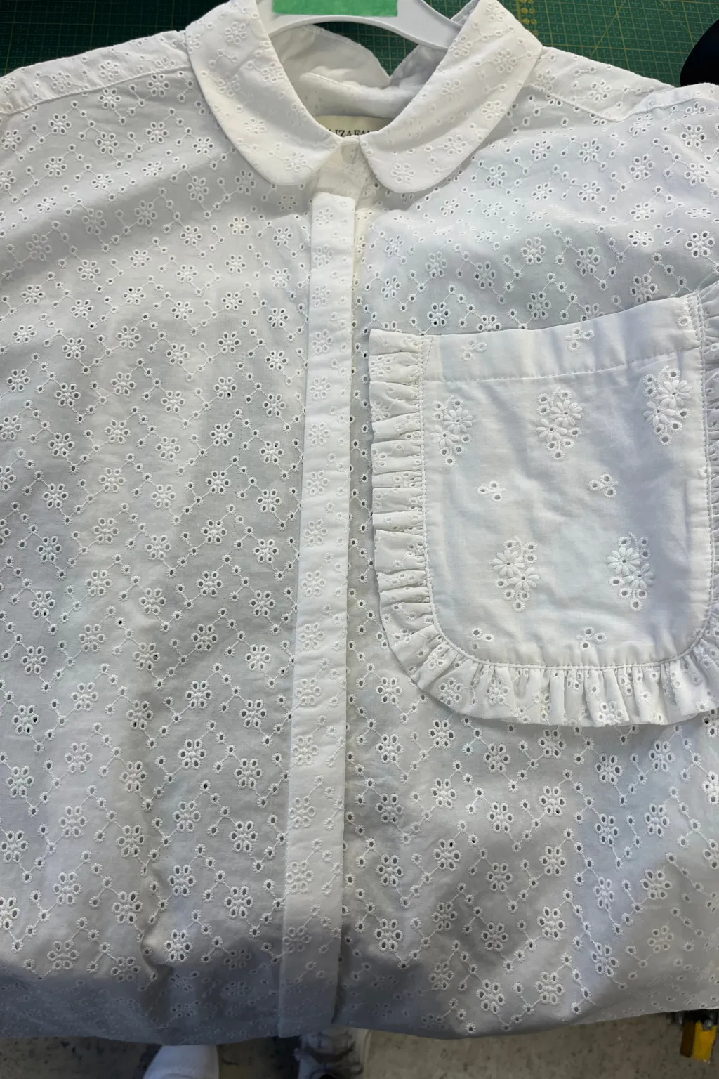Imperfect Esme White Eyelet Shirt sold by Eliza Faulkner product image thumbnail 3