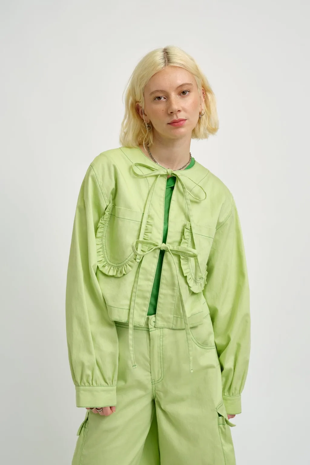 Sample Carrie Jacket Green Twill sold by Eliza Faulkner product image thumbnail 2