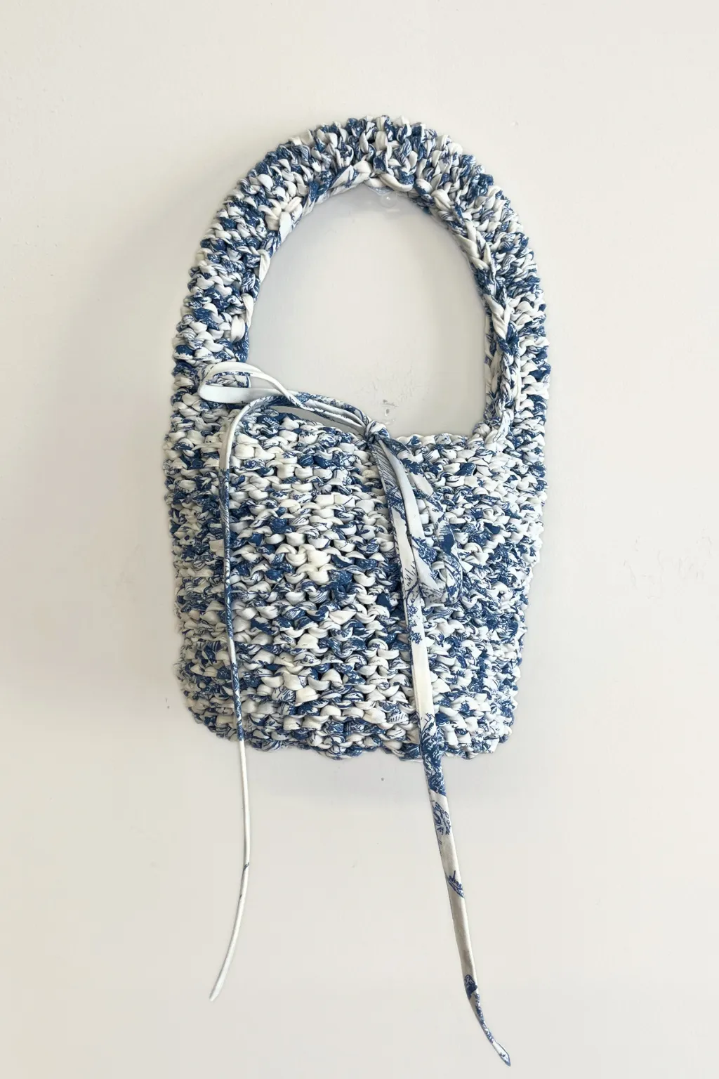 Crochet Bag Toile de Jouy sold by Eliza Faulkner