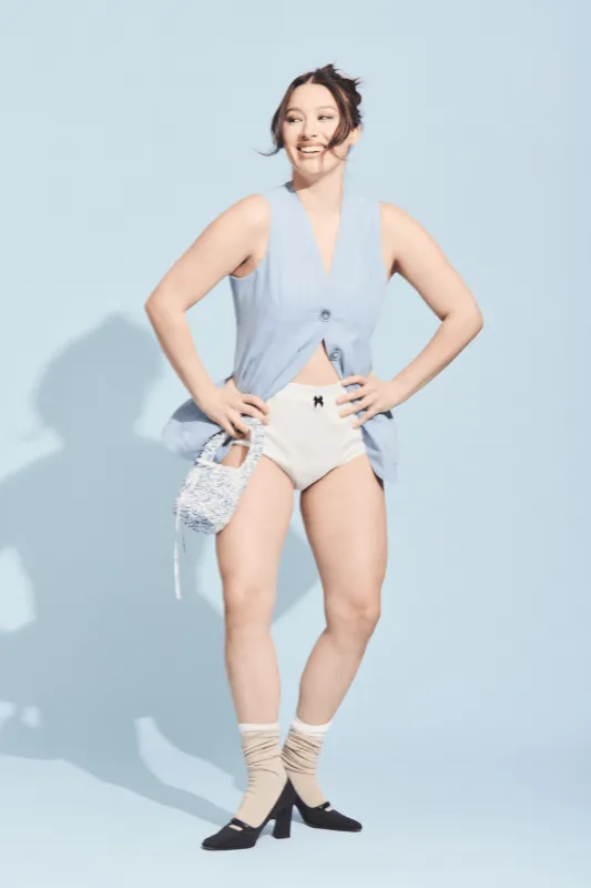 Annie Vest Light Blue Denim sold by Eliza Faulkner