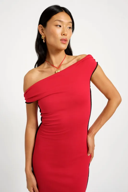 Lavonne Dress red made by Eliza Faulkner