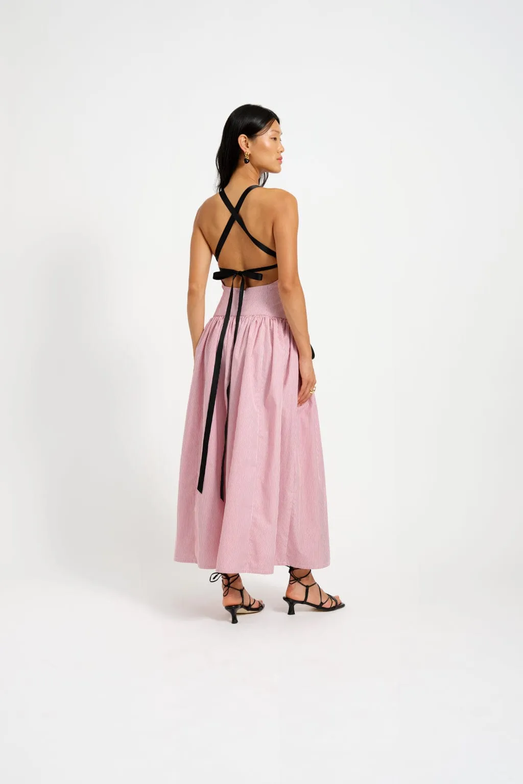 Gwen Dress Red Pinstripe sold by Eliza Faulkner product image thumbnail 2