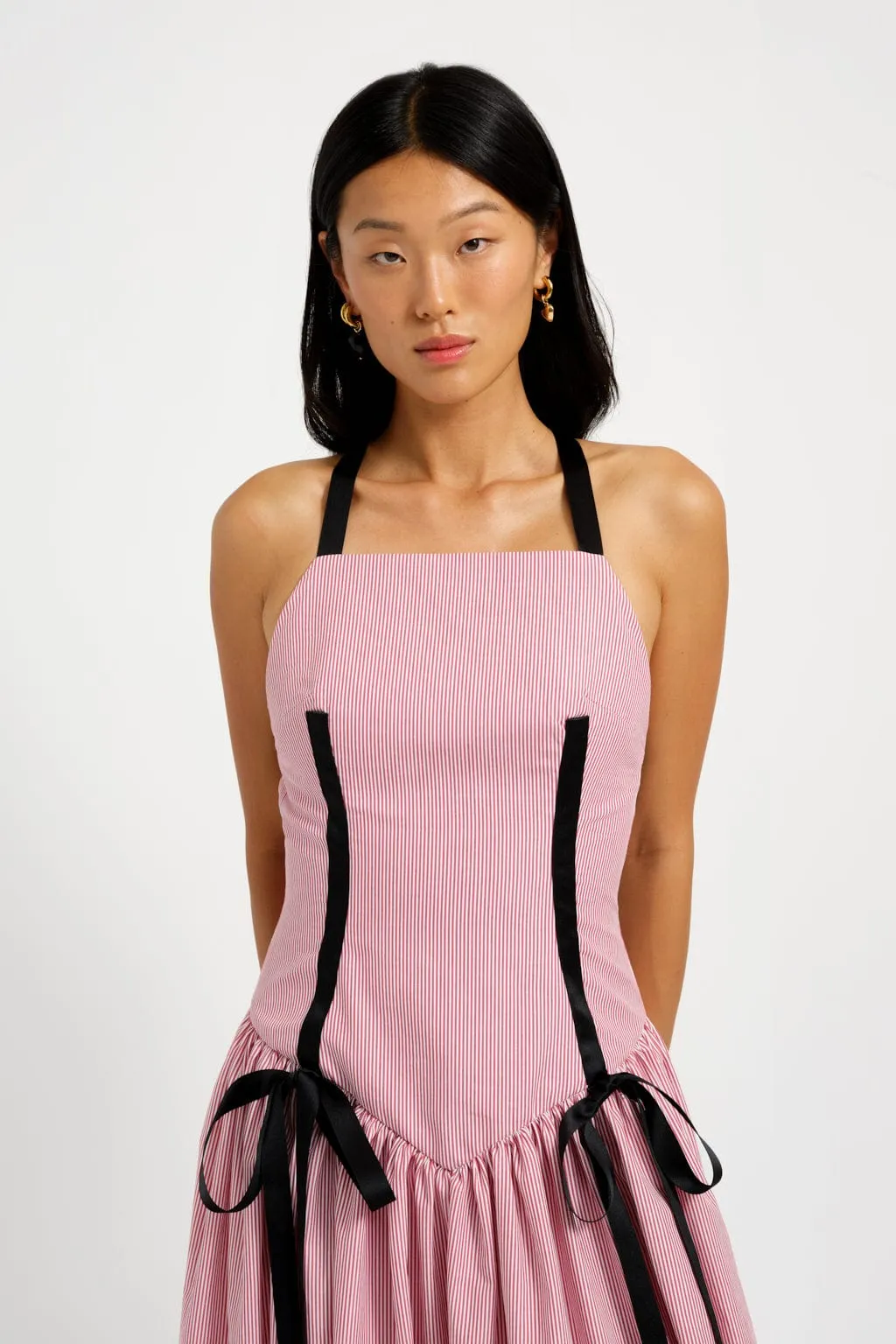 Gwen Dress Red Pinstripe sold by Eliza Faulkner product image thumbnail 3