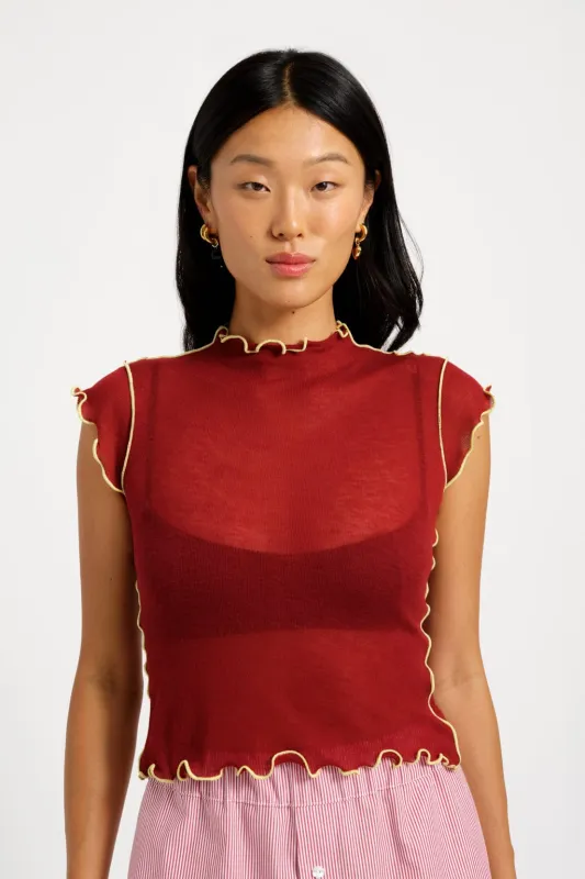 Candice Top Raspberry Jam made by Eliza Faulkner