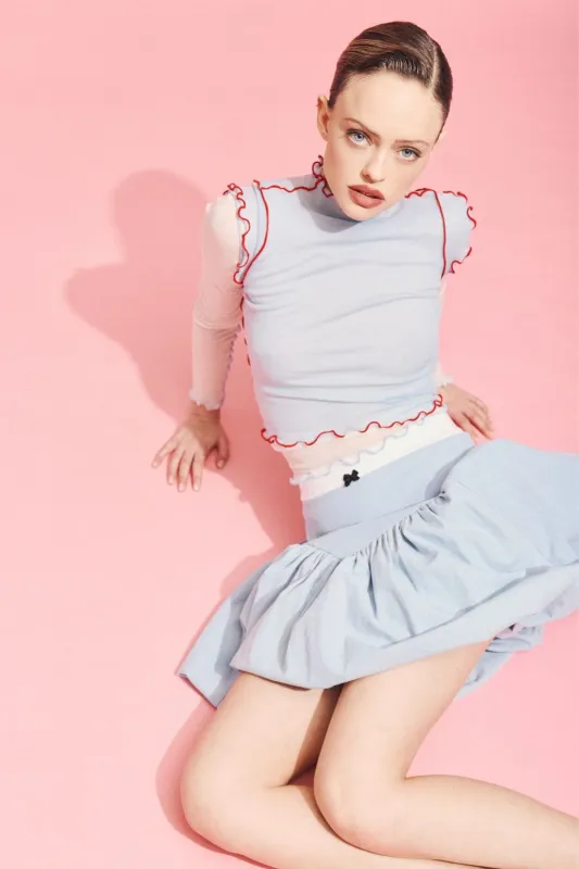 Candice Top Icey Blue made by Eliza Faulkner