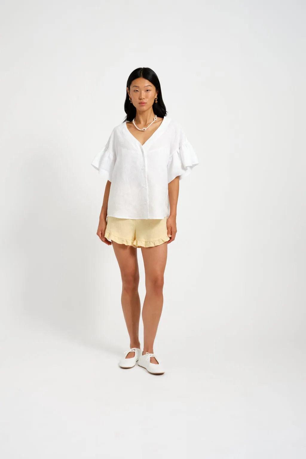 Baxter Short Yellow Linen sold by Eliza Faulkner product image thumbnail 3