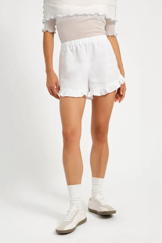 Baxter Short White Linen made by Eliza Faulkner