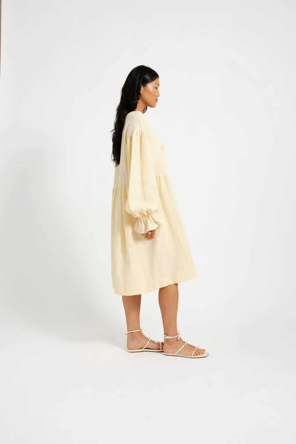 Heather Dress Butter Yellow sold by Eliza Faulkner product image thumbnail 3