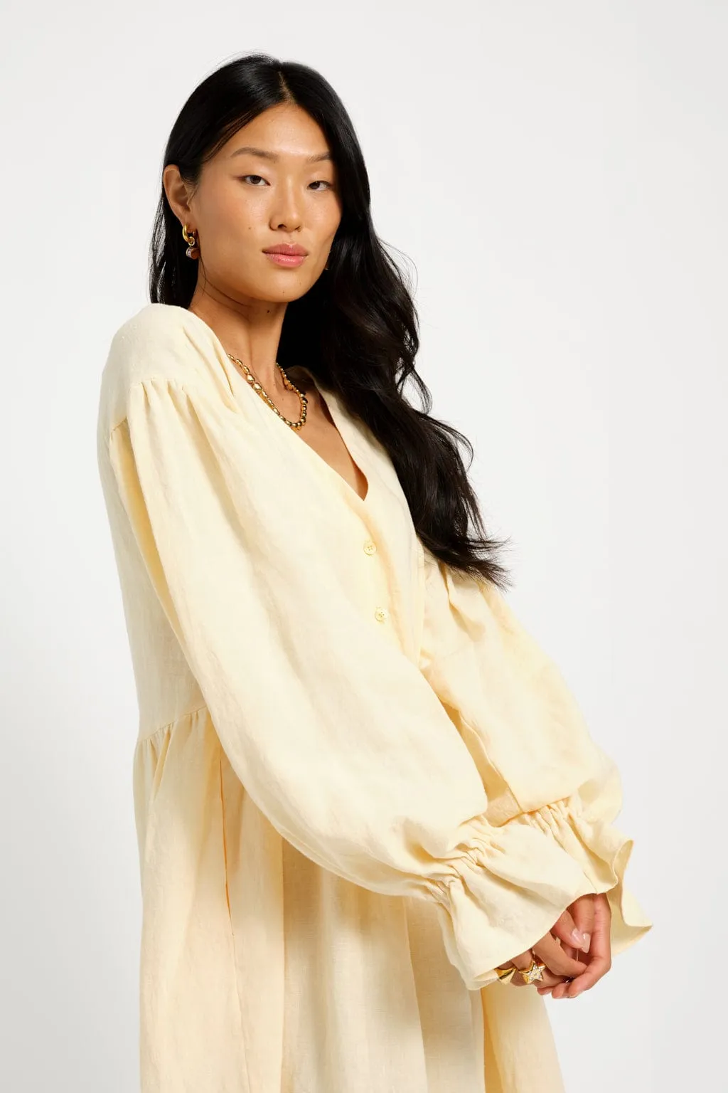Heather Dress Butter Yellow sold by Eliza Faulkner product image thumbnail 2