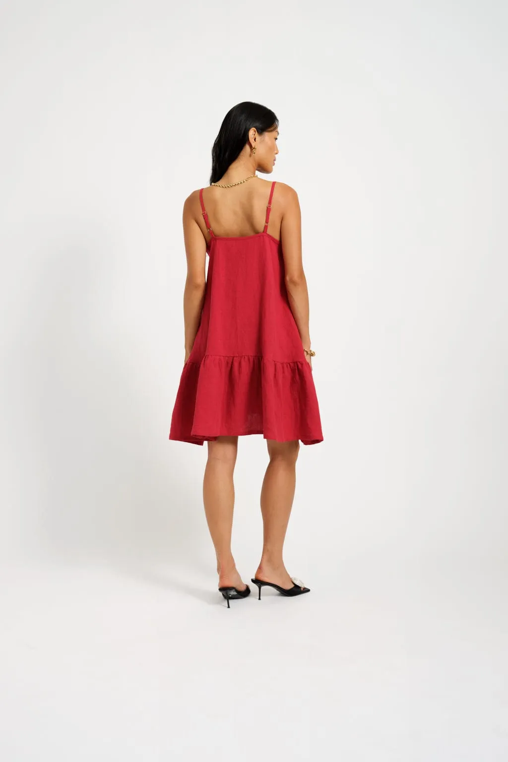 Kaia Dress Maroon Red sold by Eliza Faulkner product image thumbnail 4