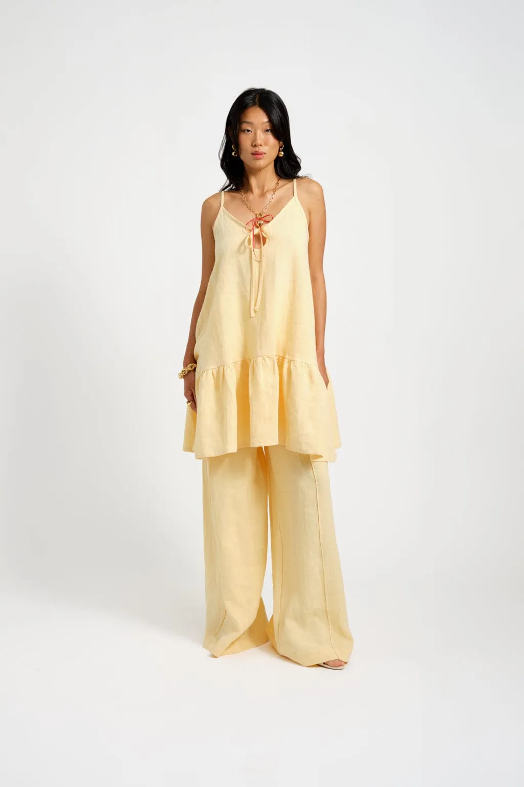 Kaia Dress Butter Yellow sold by Eliza Faulkner