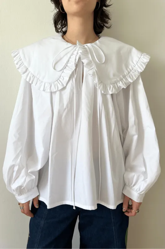 Sawyer Top White Cotton sold by Eliza Faulkner