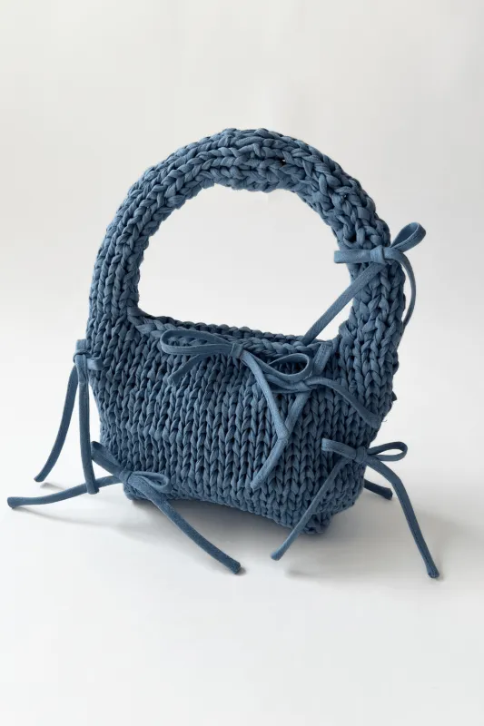 Crochet Bag Blue made by Eliza Faulkner