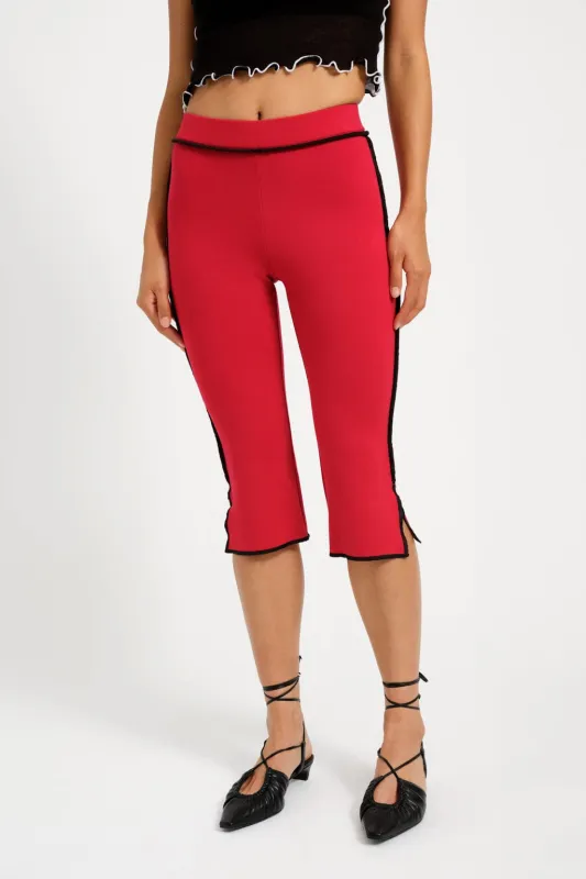 Sample Serena Legging Red made by Eliza Faulkner