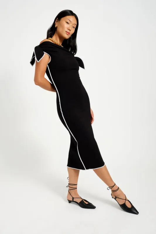 Sample Lavonne Dress Black Ponte made by Eliza Faulkner