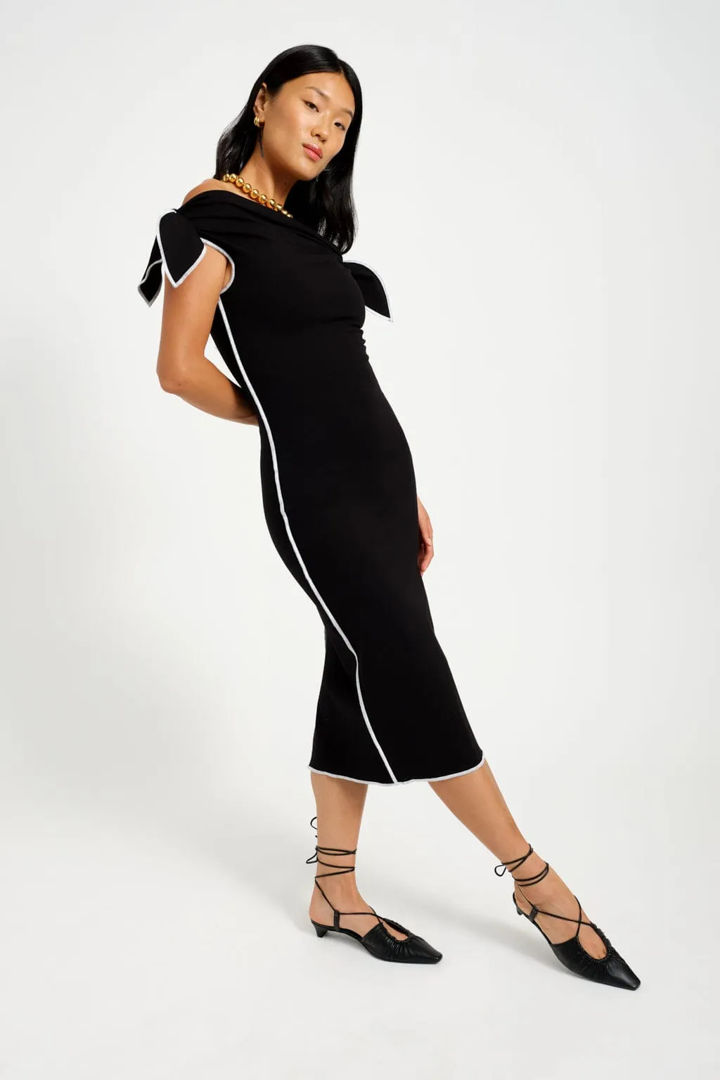 Sample Lavonne Dress Black Ponte sold by Eliza Faulkner