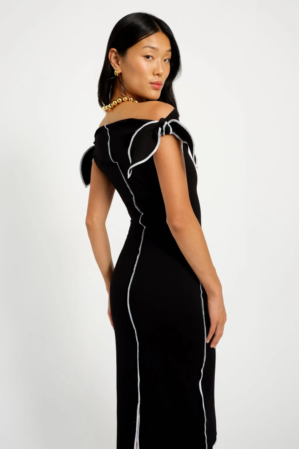 Sample Lavonne Dress Black Ponte sold by Eliza Faulkner product image thumbnail 3
