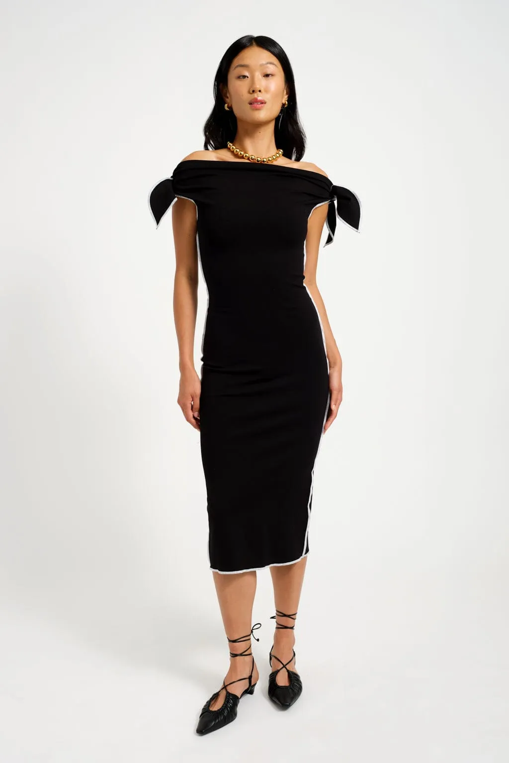 Sample Lavonne Dress Black Ponte sold by Eliza Faulkner product image thumbnail 4