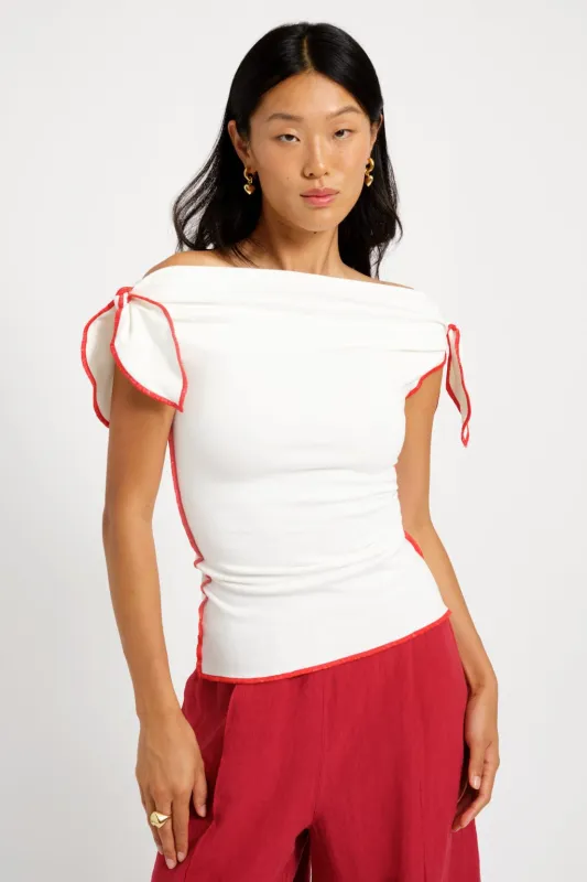 Sample Pepper Top White Ponte sold by Eliza Faulkner