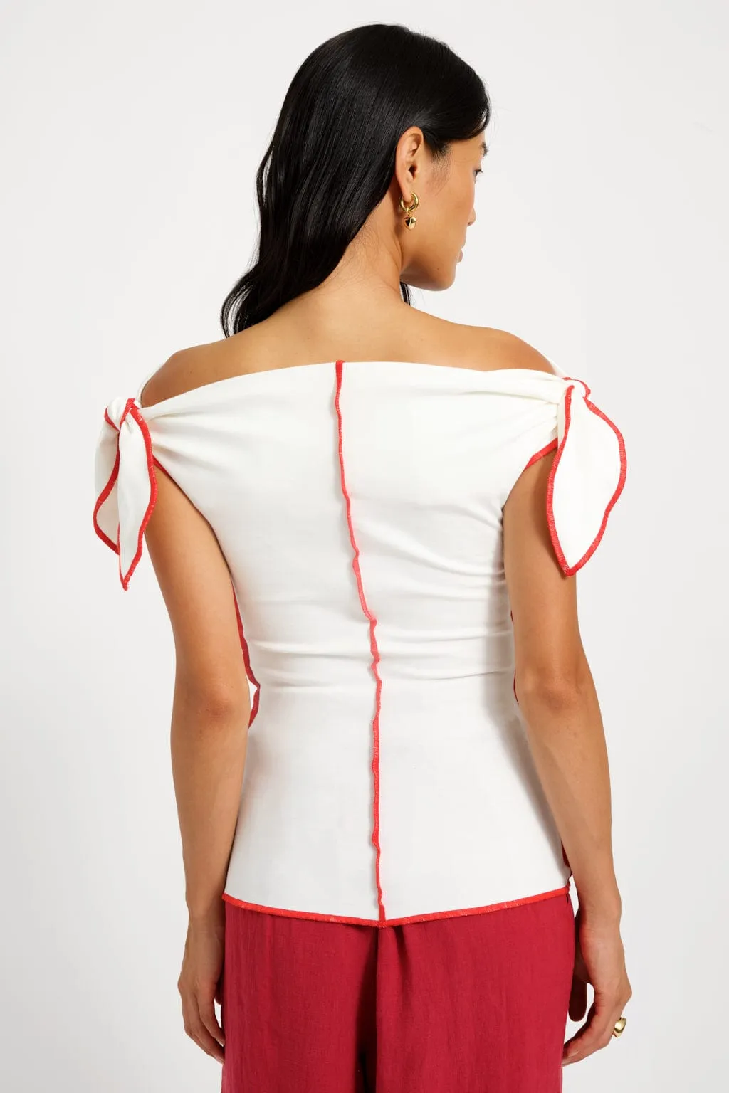 Sample Pepper Top White Ponte sold by Eliza Faulkner product image thumbnail 2