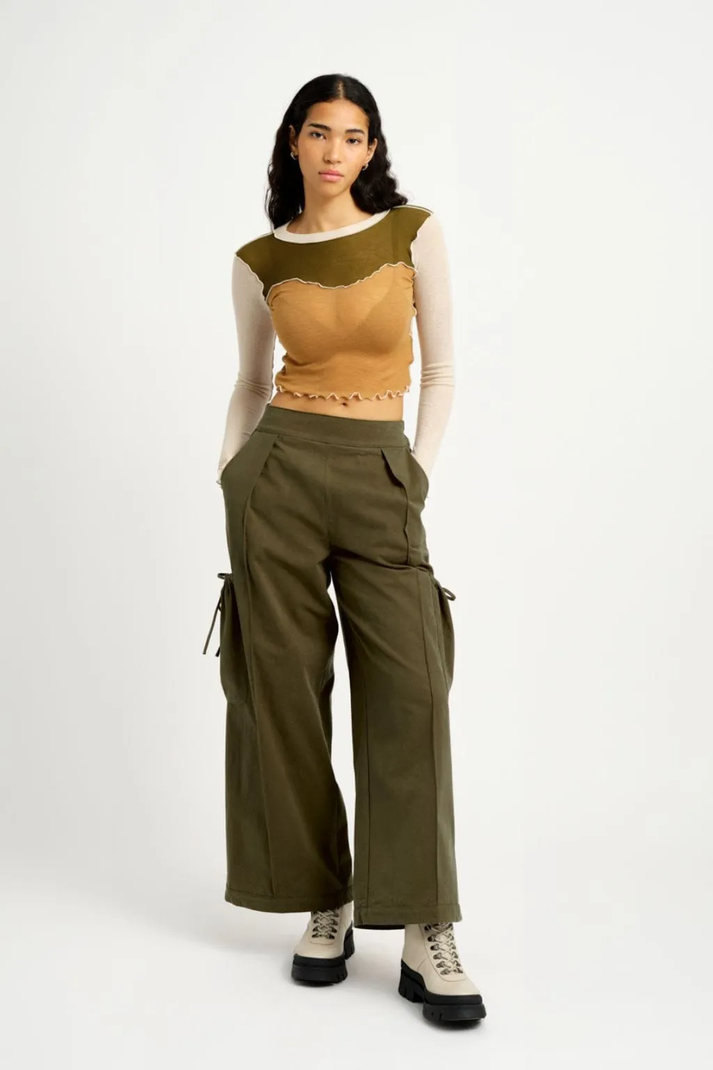 Imperfect Brodie Pant Khaki sold by Eliza Faulkner product image thumbnail 2