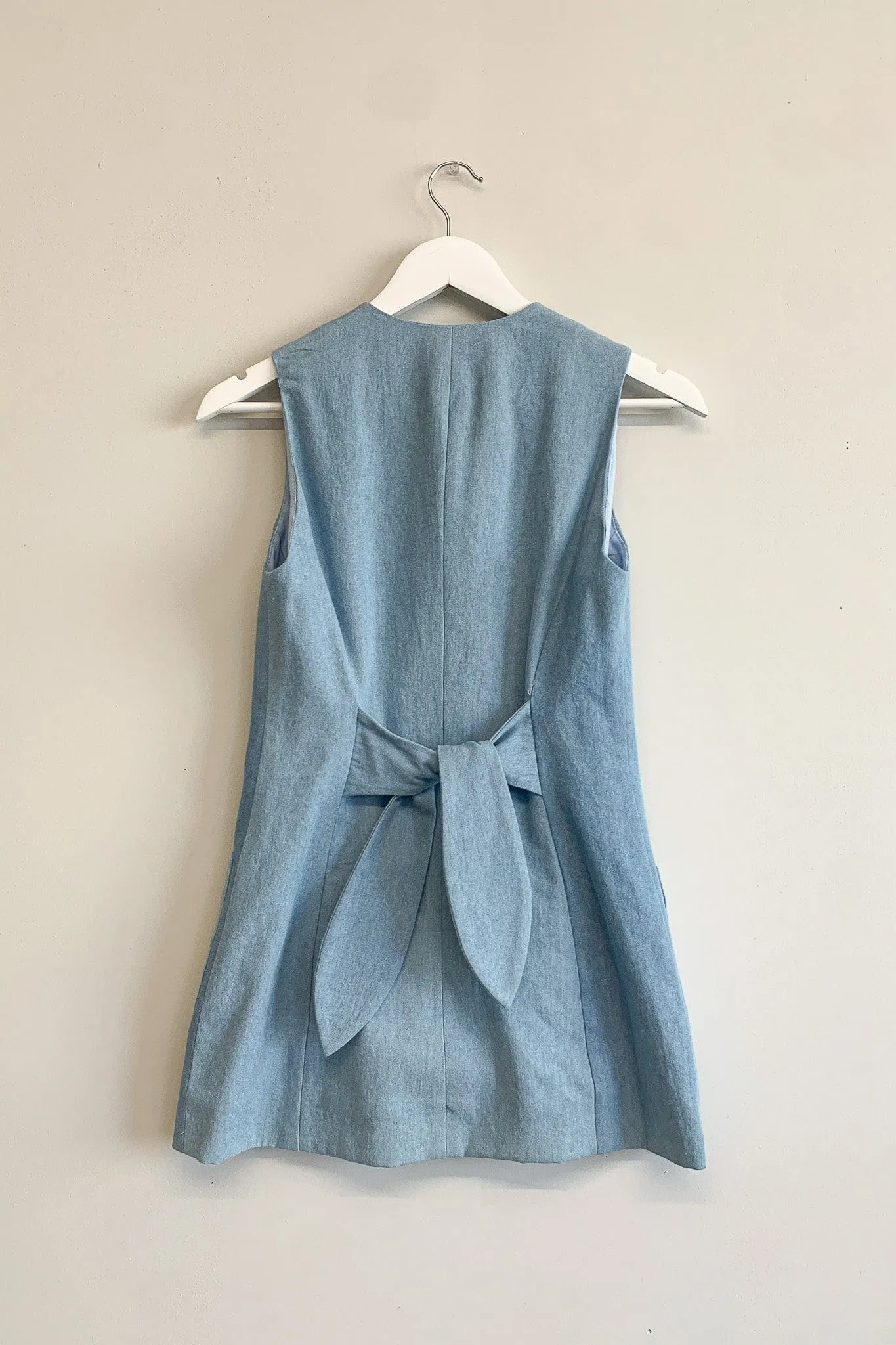 Imperfect Annie Vest Light Blue Denim sold by Eliza Faulkner product image thumbnail 3