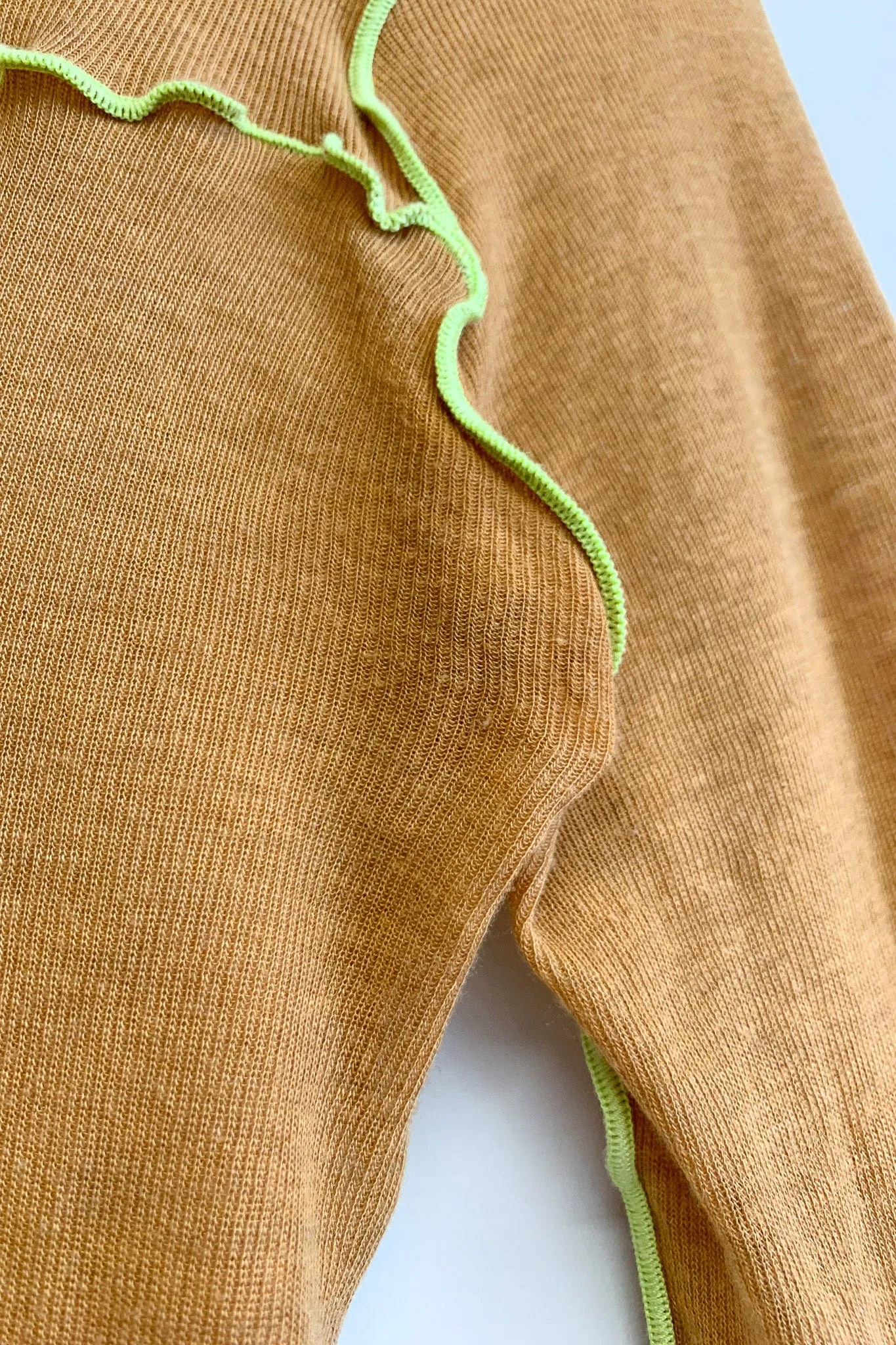 Pre-loved Delia Top Camel and Green - Size XS sold by Eliza Faulkner product image thumbnail 4