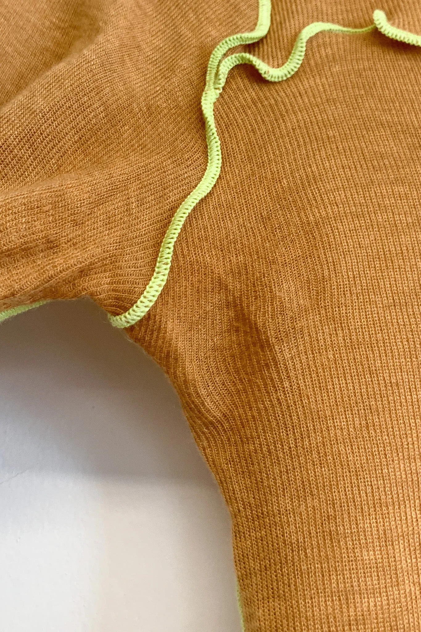 Pre-loved Delia Top Camel and Green - Size XS sold by Eliza Faulkner product image thumbnail 3